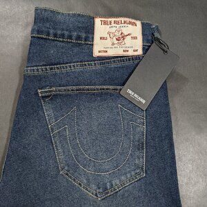 True Religion Medium Wash Ricky Relaxed Straight Jeans Size 34x34